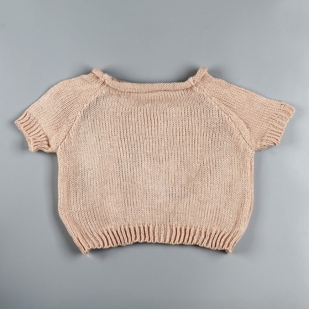 Skill of a soft toy "Bear" in a knitted jacket, 100 cm, beige color-4