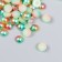 Decor "Semiobusins ​​and rhinestones. Gradient Blue Cream" D = 6 mm 10 g 200 pcs 5x2.5 cm mix