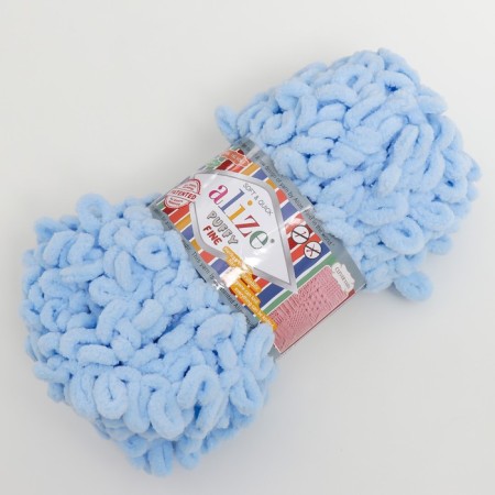 Yarn "Puffy Fine" 100% micropoliester 14.5m/100g (218 blue)-1