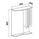 Mirror-chip "Milano 65" Right 24 x 65 x 80 cm