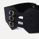 Women's belt on buttons, width 12 cm, black color