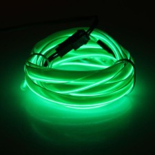 Cartage neon thread for lighting salon, feeder 12 V, 2 m, green power adapter