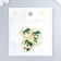 Decor for creativity metal, enamel "Avocado and half avocado in the circle" Gold 2.1x2.5 cm