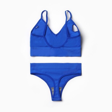 Female set (top, thongs), blue color, size 42-46-6