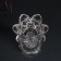 Glass Glass per 1 candle d = 3 cm "Bun Rose" transparent 8.2x8.2x9 cm