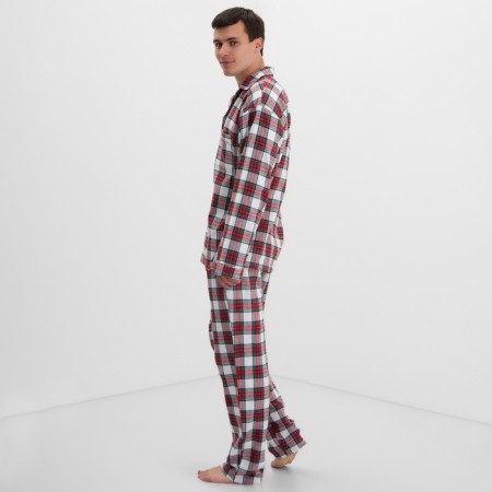 Пижама мужская из фланели (рубашка и брюки) KAFTAN р.48-4