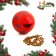 Shar toy for goodies "Paws", 8 cm, red