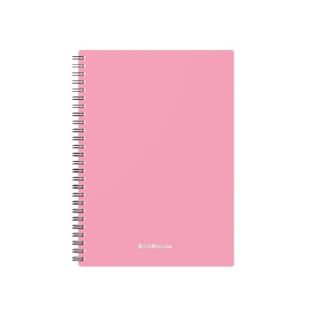 Notebook A5, 80 sheets in the cage on the crest Erichkrause "Pastel", plastic cover, OFSET BOLK, 100%whiteness, mix-5