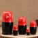 Nesting doll "butterfly", red handkerchief, 5-doll, 19 cm