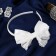 Hair cap "Schoolgirl" a bow with lace, 1 cm, white