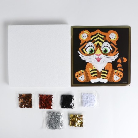 Set for creativity. Flooding with sequins "Tigerok"-3