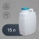 Food canister "Bogok", 15 l, neck 11.4 cm, white