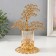 Summary metal, glass per 1 candle "Tree branches" d = 4.7 cm, gold 12.3x13.5x20 cm