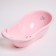 Bath children's "rabbits" with a drain, 86 cm, pink color
