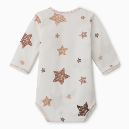 Body Bloom Baby Stars with DL. Sleeve, p. 62 cm, milk-4