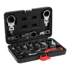 A set of fragmentation keys of the tundra, CRV, interchangeable swivel heads 8 - 24 mm, 72 tooth, 15 pcs.   992569