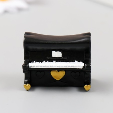 Figure for Florarium Polystone "Piano" black 4x3 cm-3