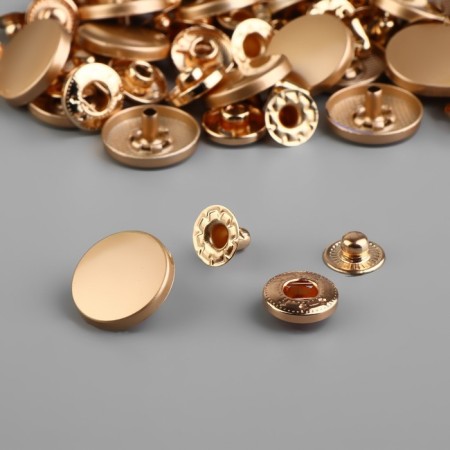 Installation button, alpha (S-shaped), d = 17 mm, golden matte color-1