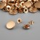 Installation button, alpha (S-shaped), d = 17 mm, golden matte color