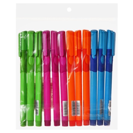 A set of ballpoint pens 12 pieces, 0.7mm, a case with a rubber holder, blue ink, mic-4