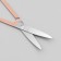 Scissors are manicure, narrow, bent, 8.5 cm, silver/pink gold color