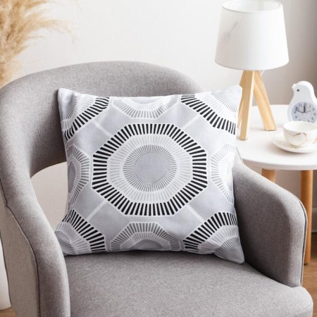 Decorative pillowcase 40x40 cm, Circle Black, 100% cotton-1