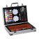 Set for drawing, folding, silver in the suitcase