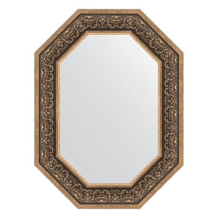 Mirror in the baguette frame, silver monogram 101 mm, 59x79 cm