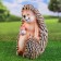 Garden figure "Hedgehog Mom with a hedgehog" 35x23x23cm