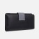 Women's wallet on the button, black color
