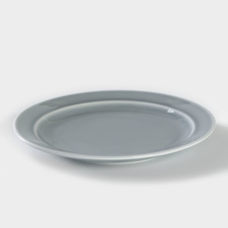 Porcelain plate "Watercolor", D = 20 cm, color light gray-1