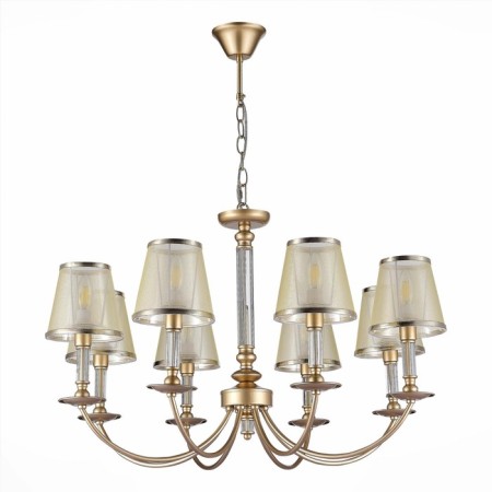 Suspended EVOLUCE lamp. Sle1115-203-08. Vinci. 8x60 watts, E14, 80x80x52 cm, color pink gold-2