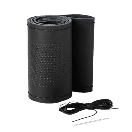 Cartage braid braid, 38 cm, Pu skin, anti -slip, black-1