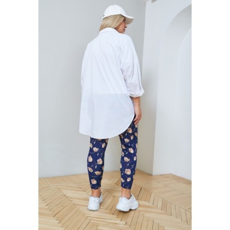 Female legins, size 66, dark blue color-5
