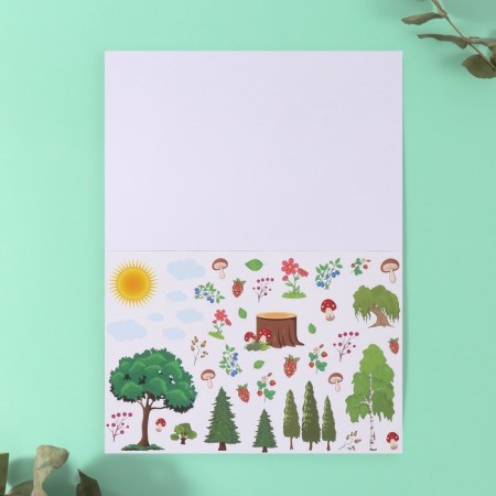 Stickers in the book "Okay-ka" + 3 background 20.7x14.2 cm-10
