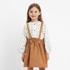 Skirt for Minaku girl Brown color, height 104 cm