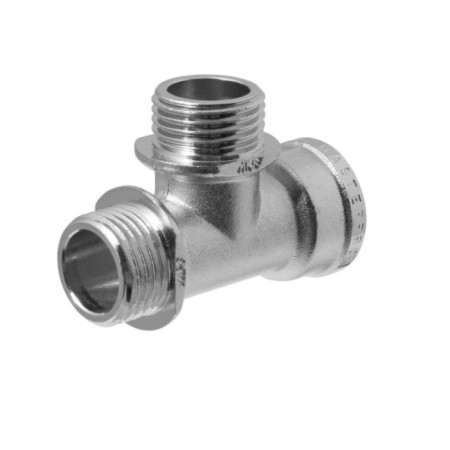 STI tee, 1/2 ", internal/outer/outer thread, nickel -plated brass