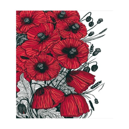 A set of napkins for setting the table "Bagrow poppies", rectangular, size 32x46 cm, 4 pcs-2