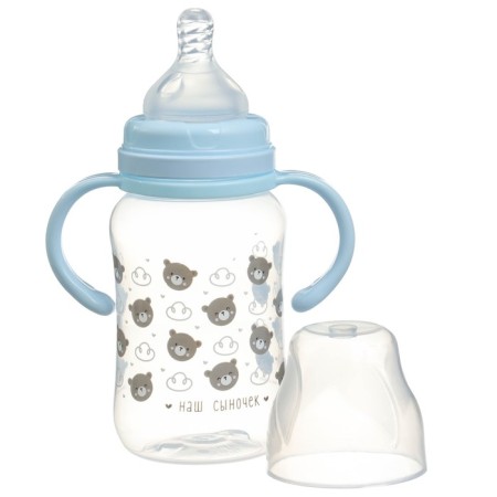 A bottle for feeding, a wide throat "Son", 270 ml., With handles-10