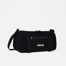 Sports bag with lightning, external pocket, black color