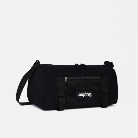 Sports bag with lightning, external pocket, black color