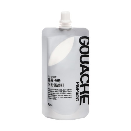 Gouache artistic 80 ml, in Doy-pack with a lid, white