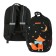 School backpack Bruno VisConti, 42 x 31 x 14 cm, ergonomic back, "magic fox"