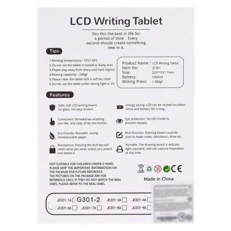 LCD drawing tablet, one -color pattern, with a handle-3