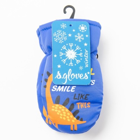 Baby mittens, blue color, size 16 (8-10 years)-4
