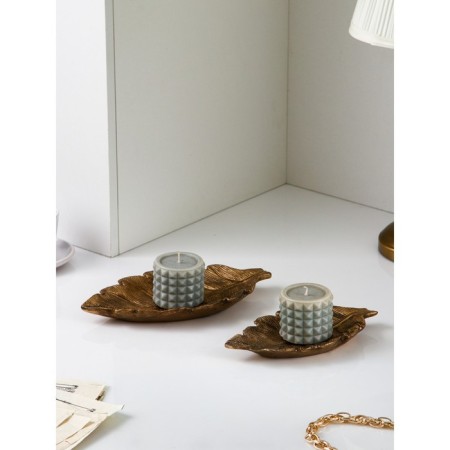 Set of organizers "Sheet No. 1", polystone, 2 pcs, color gold