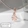 Suspension "Clover" Simple, color pink gold
