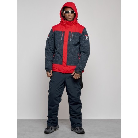 Male winter ski costume, size 48, dark blue color-4