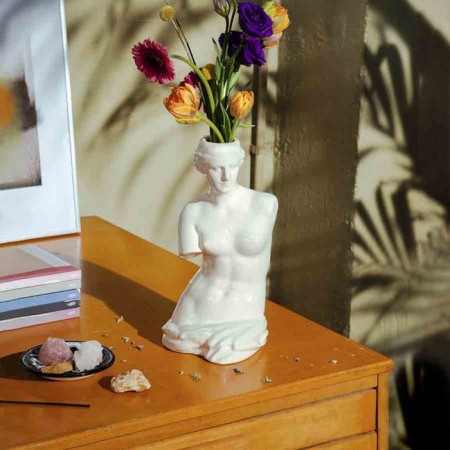 DOIY Venus flower vase, 31 cm, white color-1