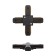 Connector for single-phase tire pipeline X-shaped black rexant